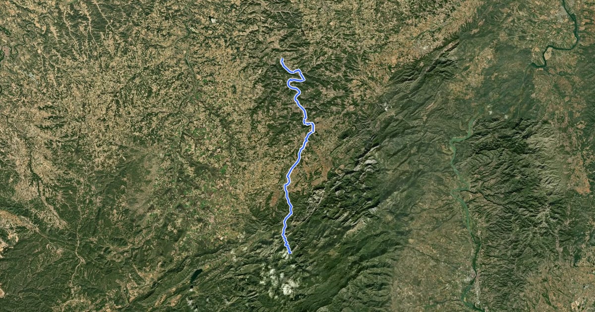 Маршрут Vall de l'Algars на спутниковом снимке