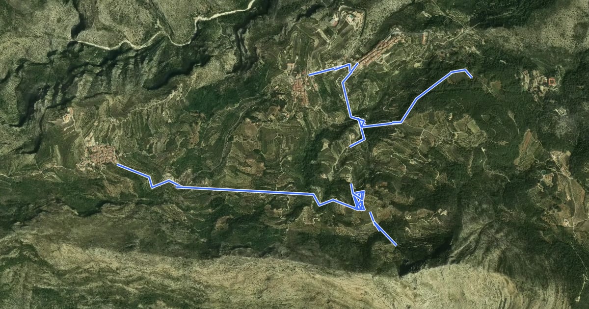 Маршрут Vall de Laguar - Serra del Penyó Roig на спутниковом снимке