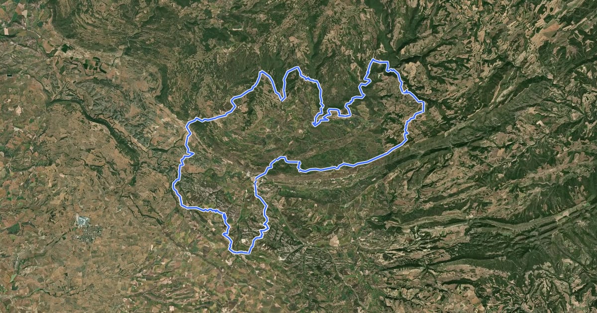 Маршрут Vall del Llobregós на спутниковом снимке