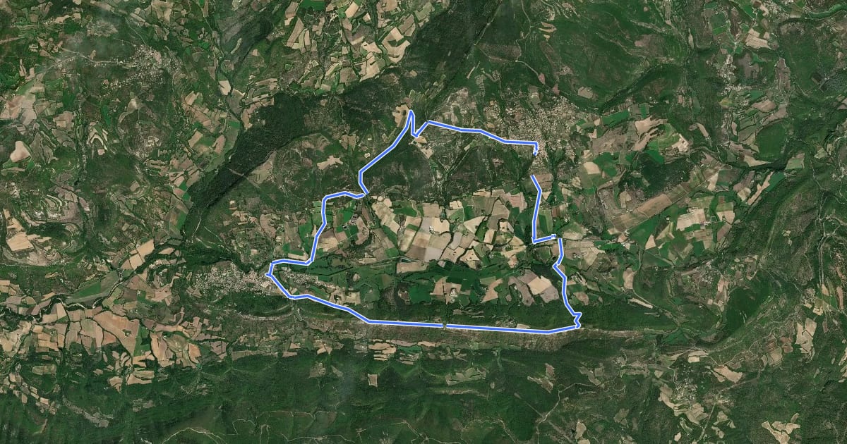 Маршрут Vallée de l'Encrême на спутниковом снимке