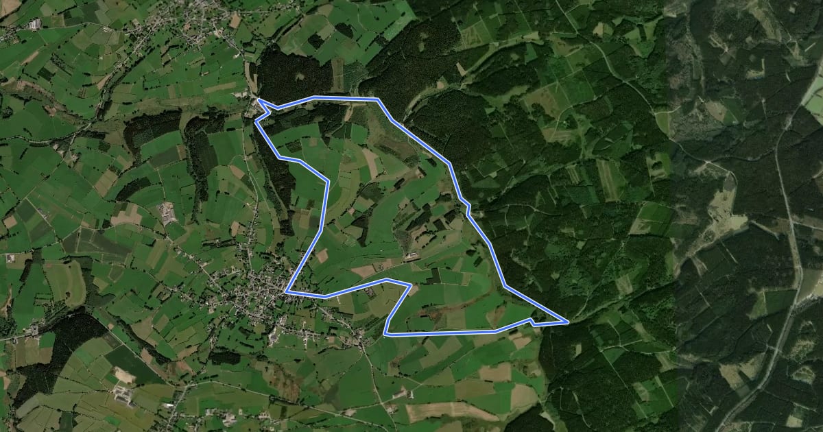 Маршрут Vallée de la Holzwarche на спутниковом снимке