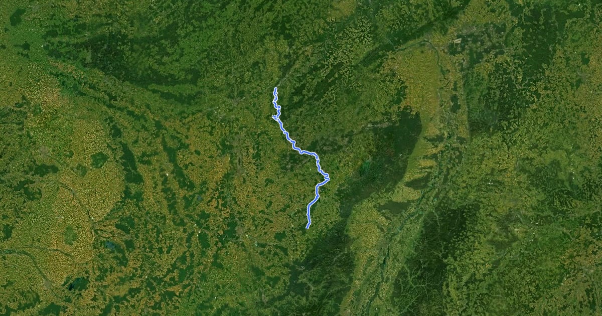 Маршрут Vallée de la Sarre на спутниковом снимке