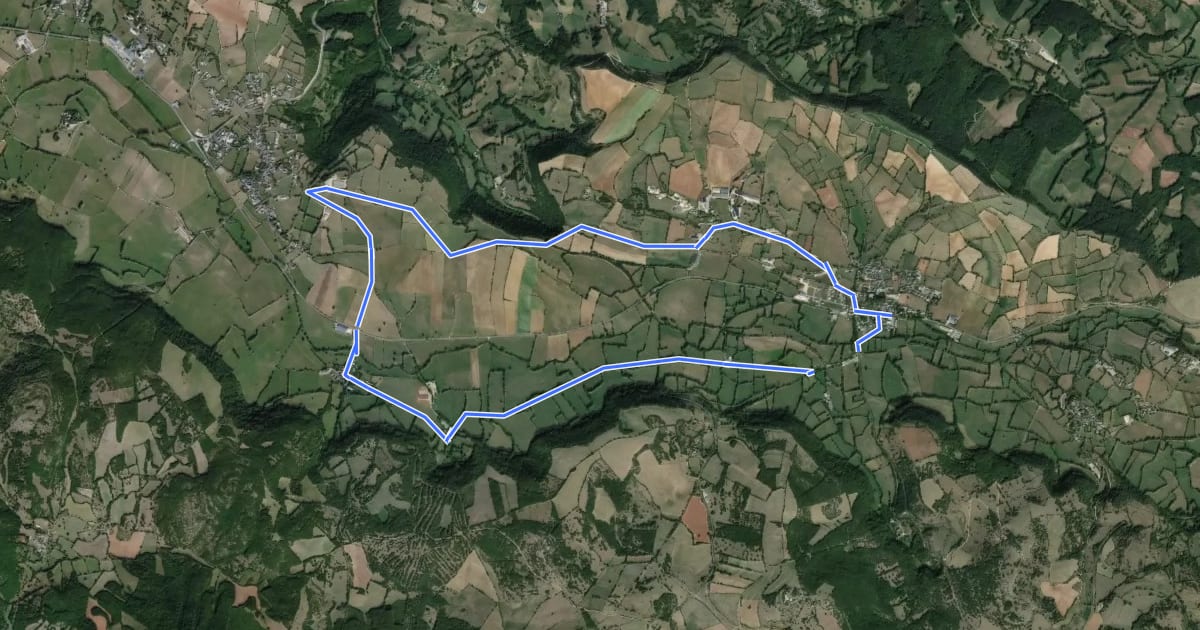 Маршрут Vallée de la Serre на спутниковом снимке