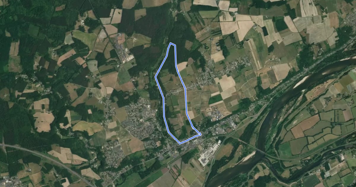 Маршрут Vallée de Racault на спутниковом снимке