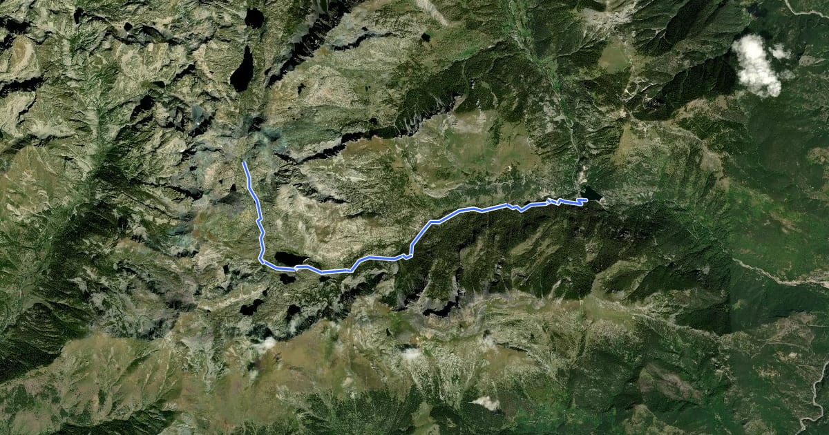 Маршрут Vallée des Merveilles на спутниковом снимке