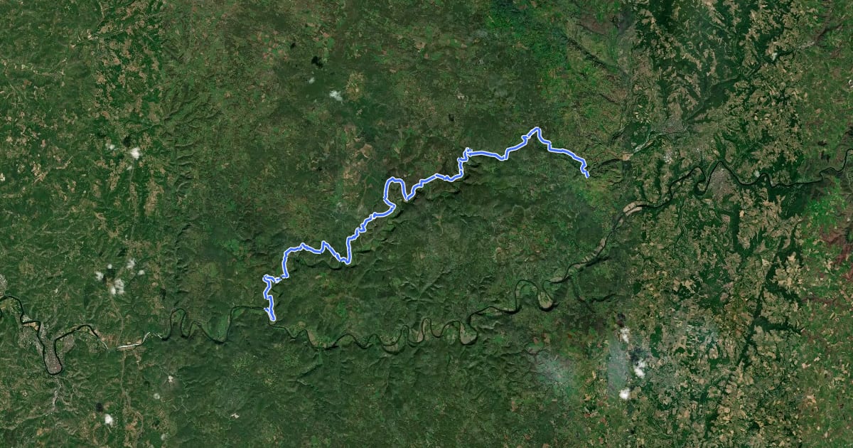 Маршрут Vallée du Célé на спутниковом снимке