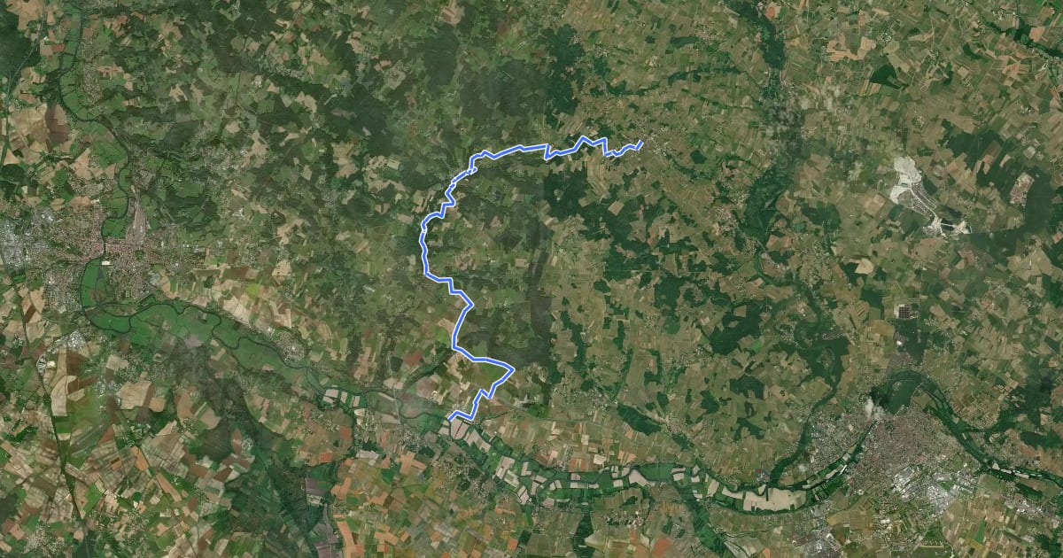 Маршрут Vallée du Coran на спутниковом снимке