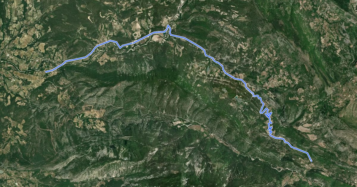 Маршрут Vallée du Toulourenc (variante) на спутниковом снимке
