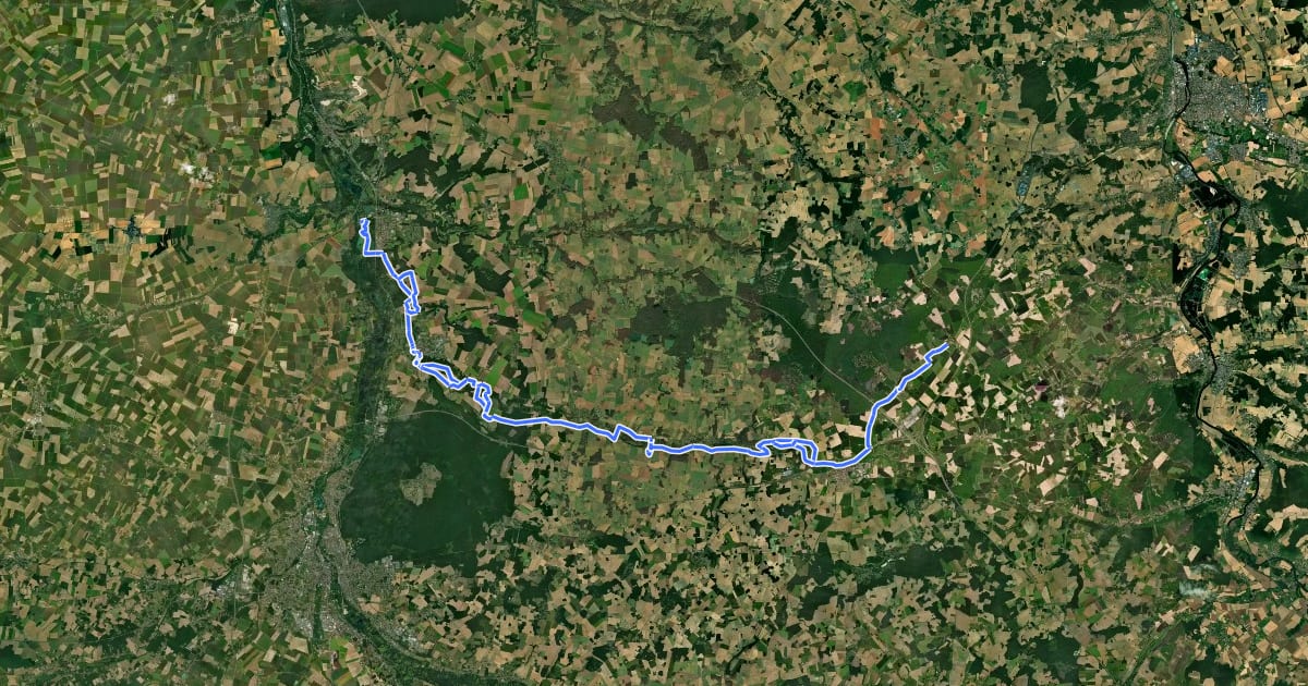 Маршрут Vallée Vél’eau на спутниковом снимке