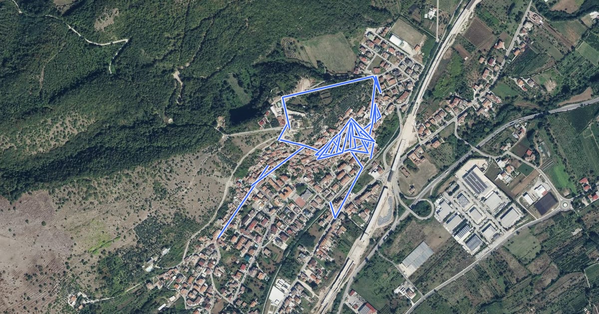 Маршрут Valle Antica (Medievale) на спутниковом снимке