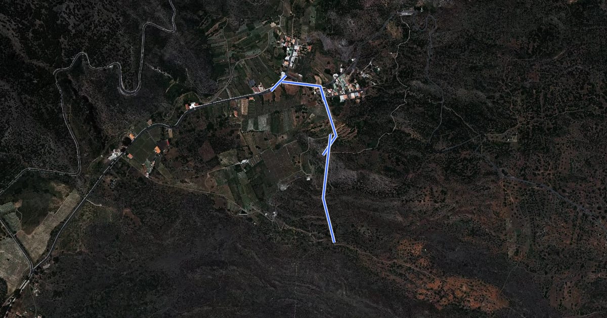 Маршрут Valle de Arriba на спутниковом снимке