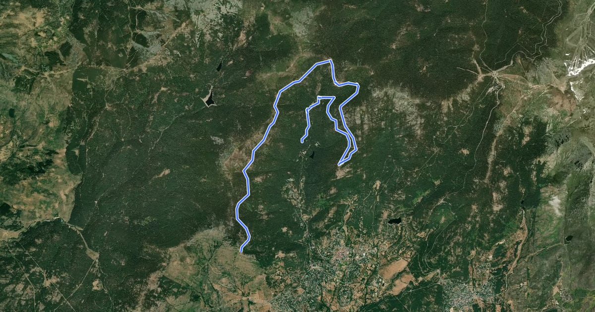 Маршрут Valle de la Fuenfría на спутниковом снимке