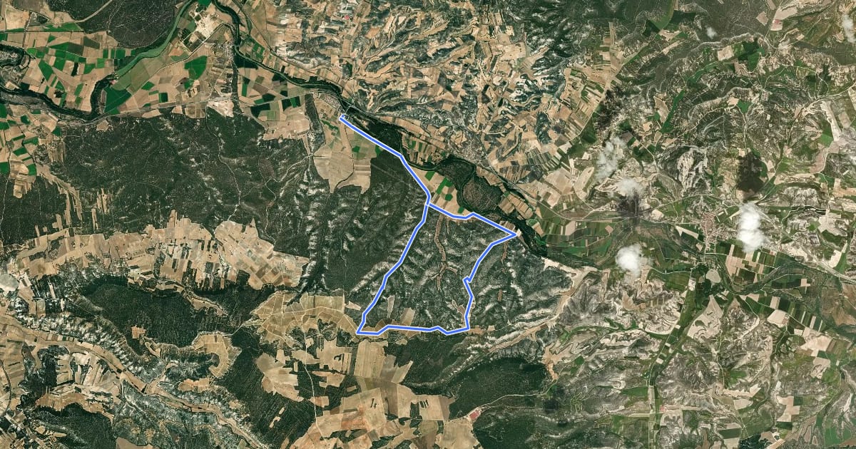 Маршрут Valle de la Virgen del Monte на спутниковом снимке