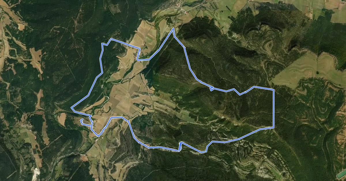 Маршрут Valle de Losa на спутниковом снимке