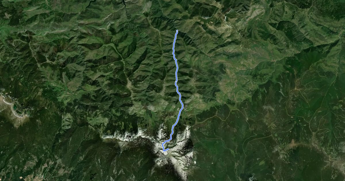 Маршрут Valle de Urbión на спутниковом снимке