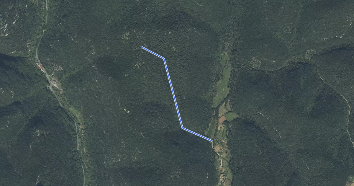 Маршрут Valle dei Frassini на спутниковом снимке