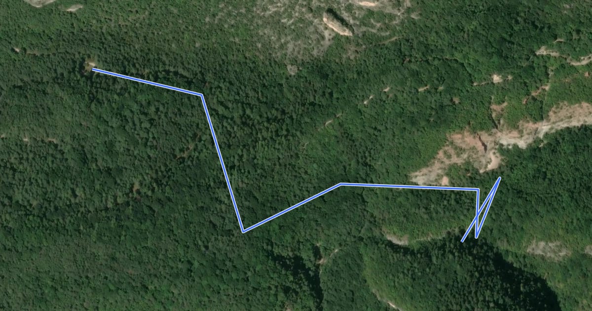 Маршрут Valle dei Pilastri на спутниковом снимке