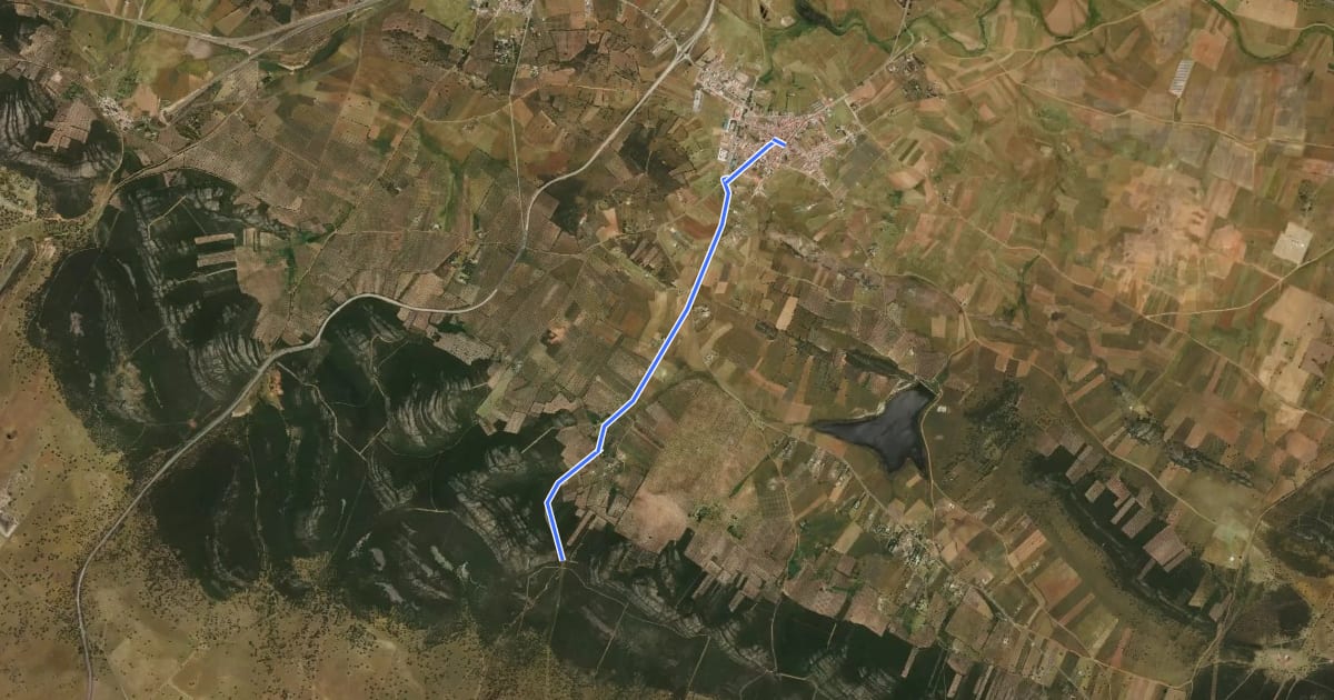 Маршрут Valle del Alcudia на спутниковом снимке