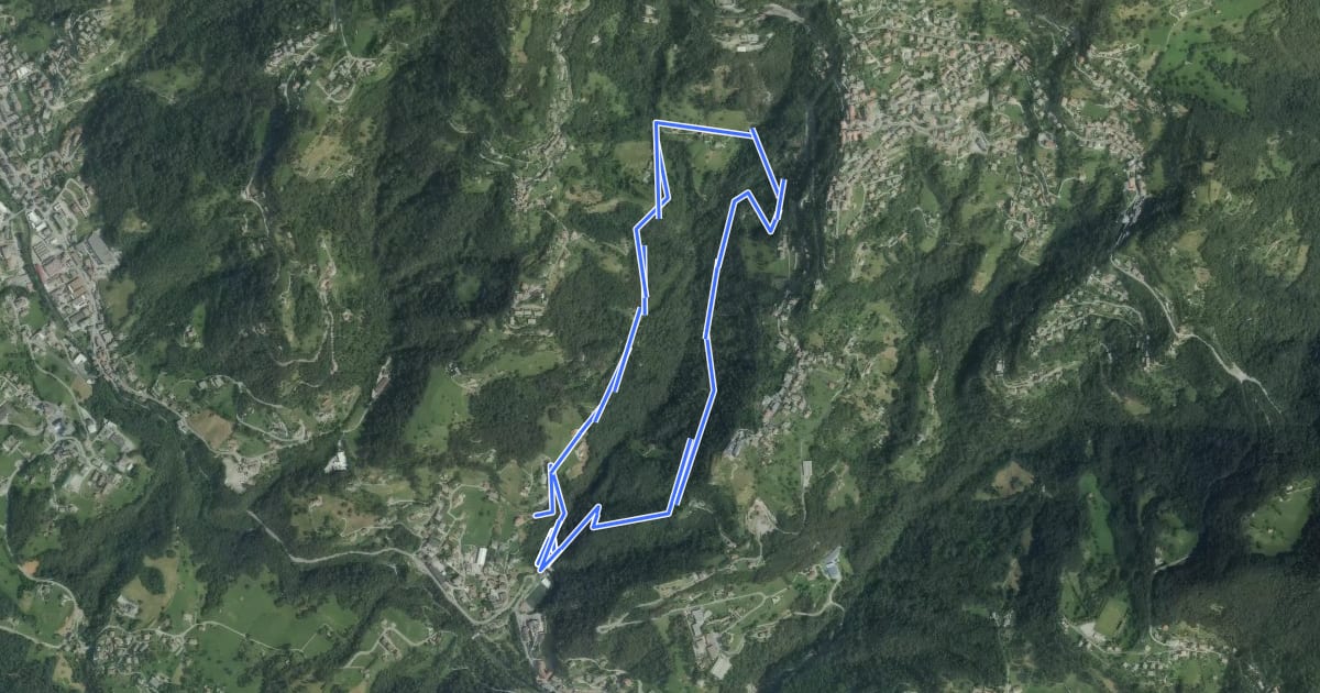 Маршрут Valle del Brunone Percorso C на спутниковом снимке