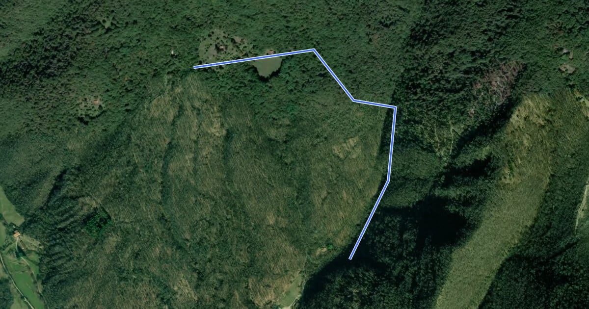 Маршрут Valle del Poiano на спутниковом снимке