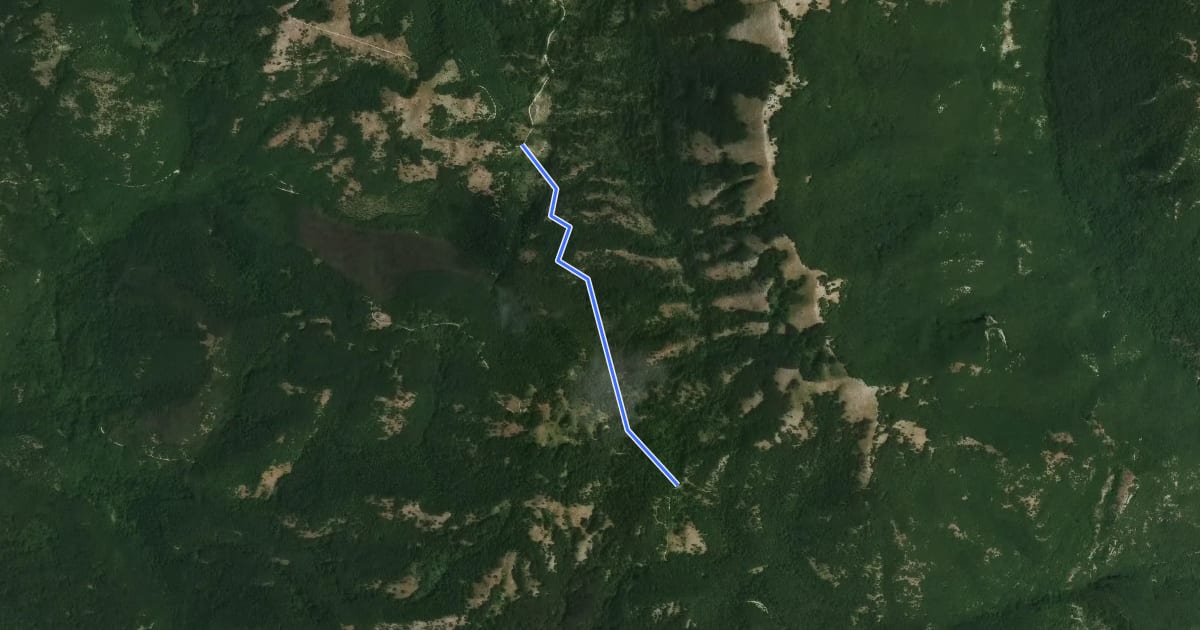 Маршрут Valle del Prete-Forcella Pizzo Pellecchia на спутниковом снимке