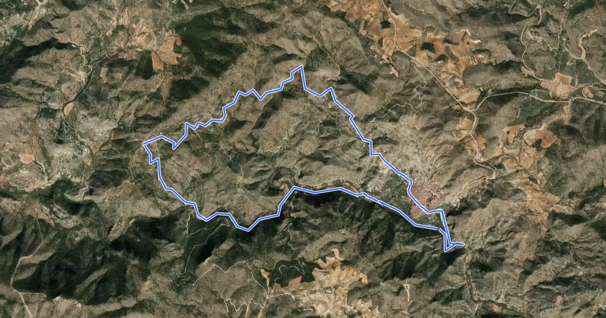 Маршрут Valle del Rio Mundo на спутниковом снимке