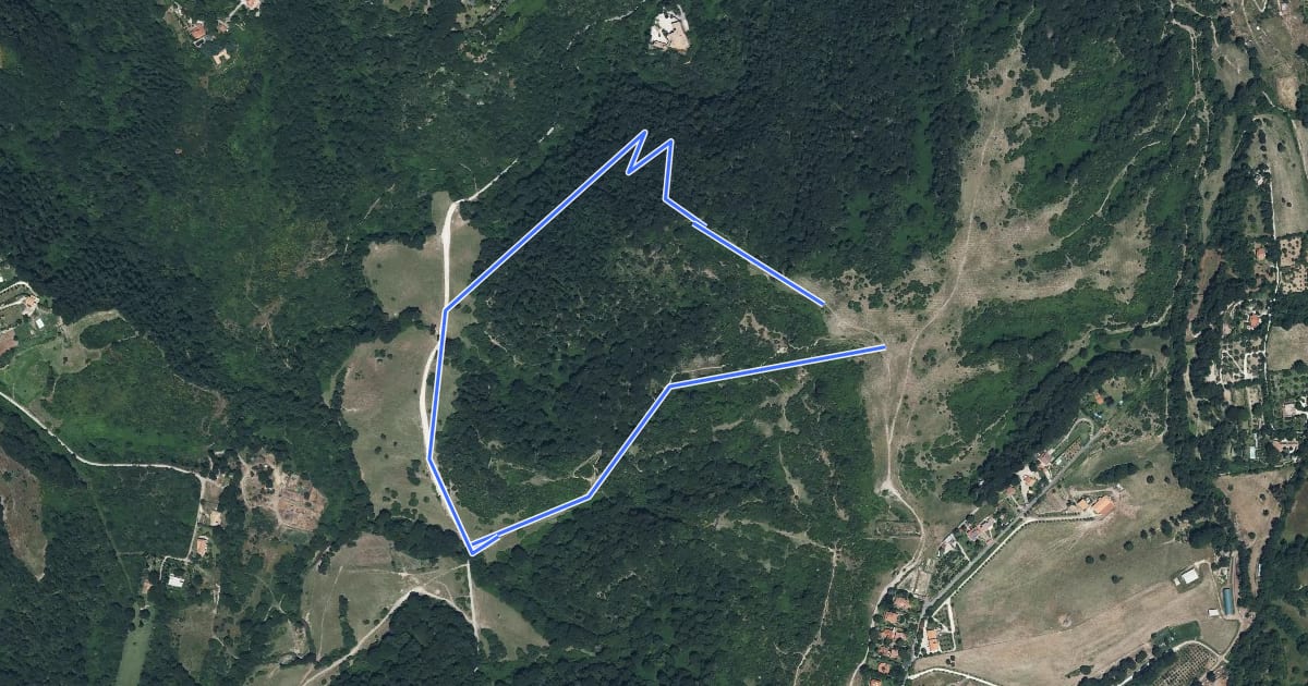 Маршрут Valle del Sorbo на спутниковом снимке