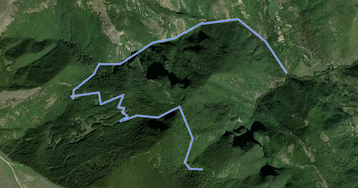 Маршрут Valle delle Prigioni на спутниковом снимке