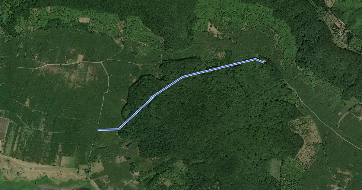 Маршрут Valle di Vico - località Canale на спутниковом снимке