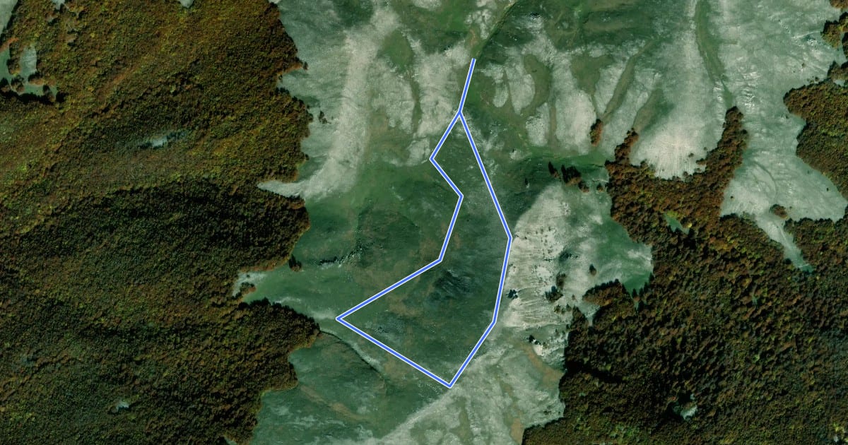 Маршрут Valle Incoronata-Monte Nurietta на спутниковом снимке