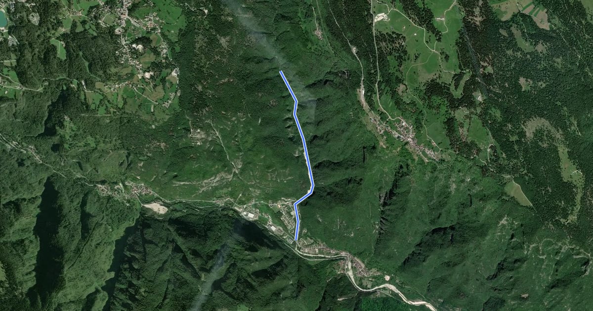 Маршрут Valle Rio Torto на спутниковом снимке
