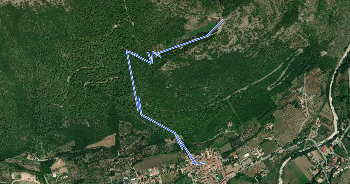 Маршрут Valle Santa на спутниковом снимке