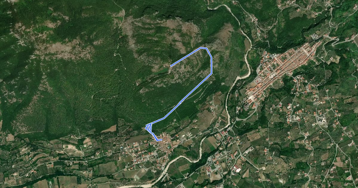 Маршрут Valle Santa WTB на спутниковом снимке