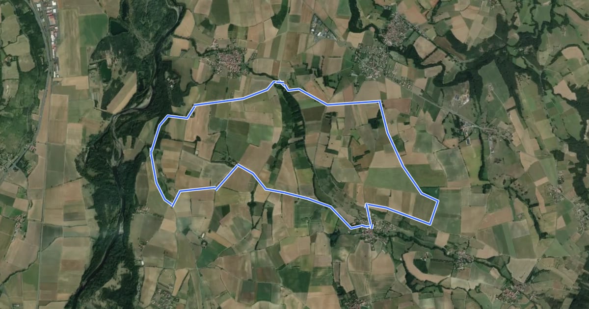 Маршрут Vallee de parcelles на спутниковом снимке