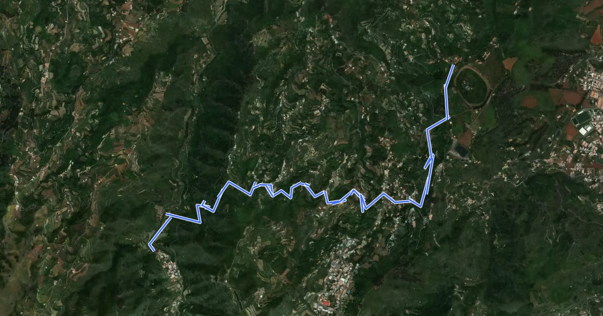 Маршрут Valleseco на спутниковом снимке