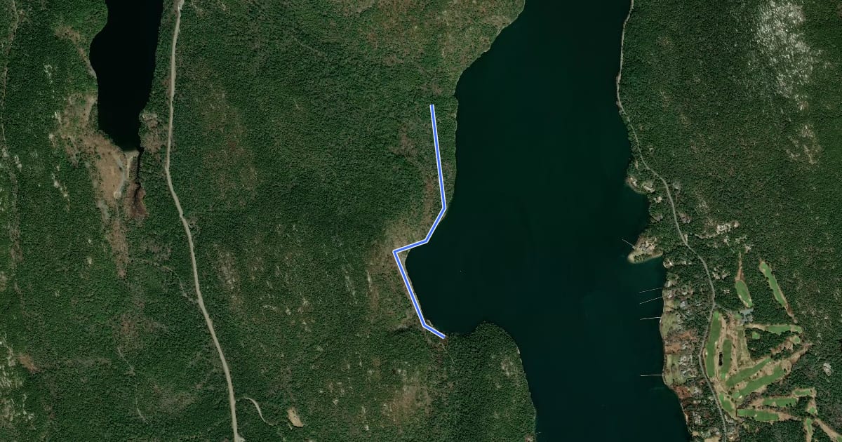 Маршрут Valley Cove Trail на спутниковом снимке