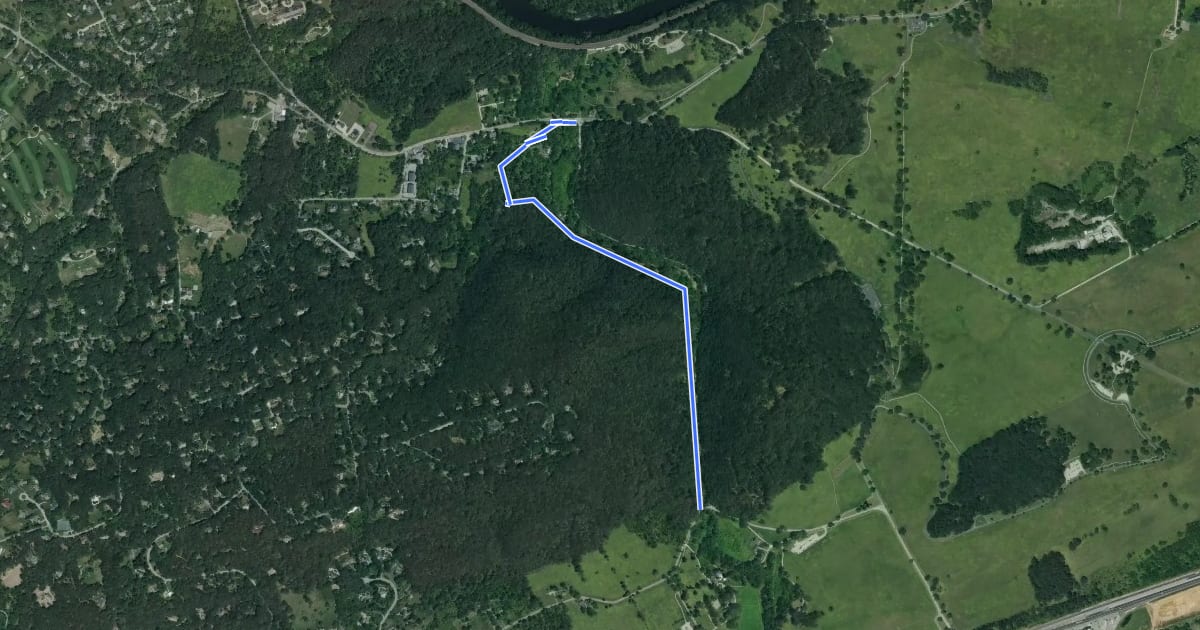 Маршрут Valley Creek Trail на спутниковом снимке