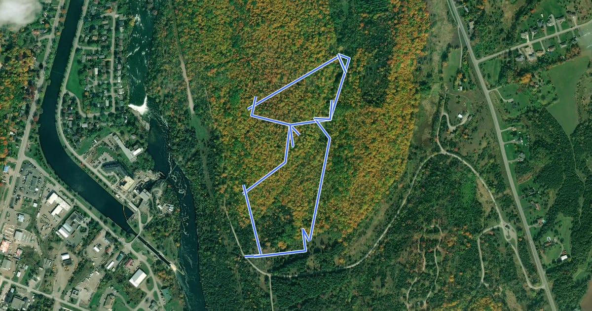 Маршрут Valley Loop на спутниковом снимке