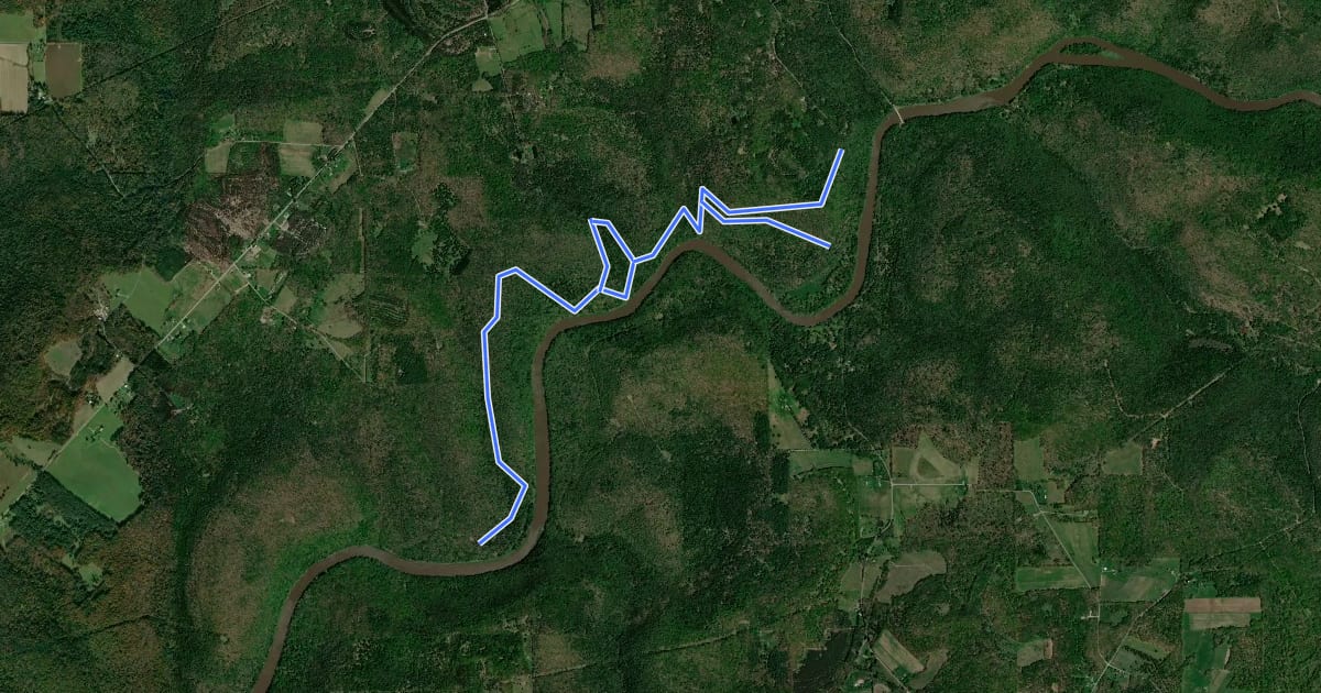Маршрут Valley of Bears Trail на спутниковом снимке