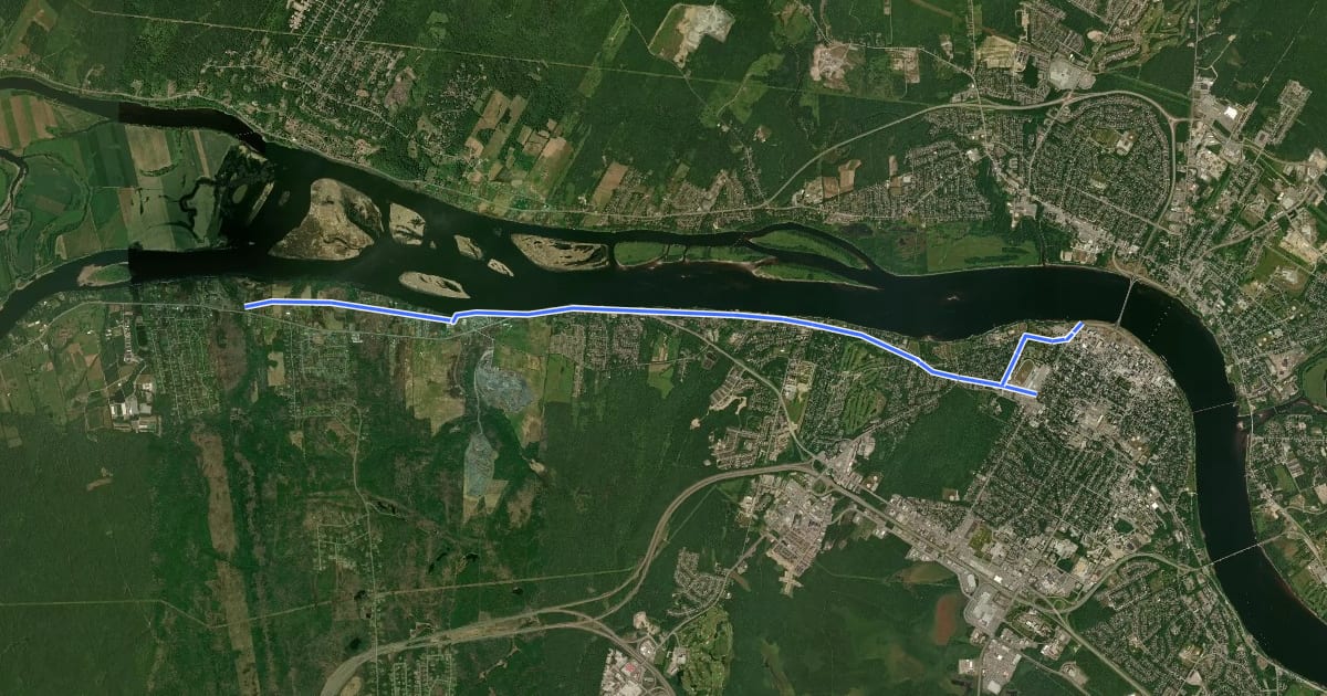 Маршрут Valley Trail на спутниковом снимке