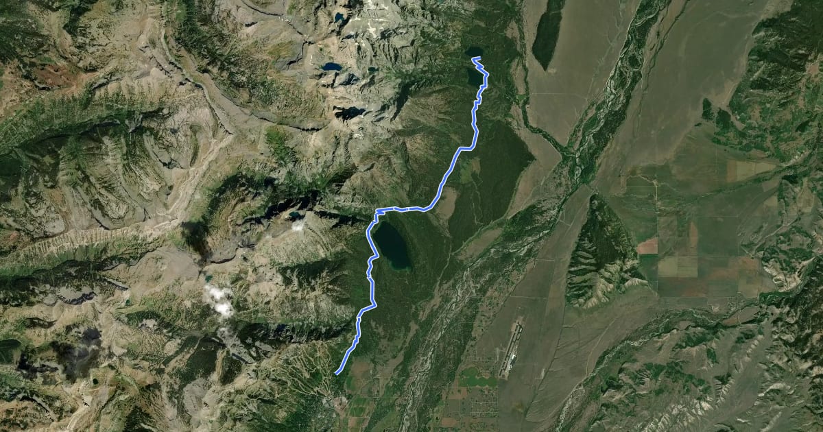 Маршрут Valley Trail на спутниковом снимке