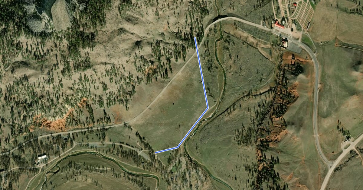 Маршрут Valley View Trail на спутниковом снимке