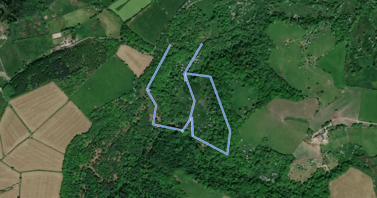 Маршрут Valley Woodland Trail на спутниковом снимке