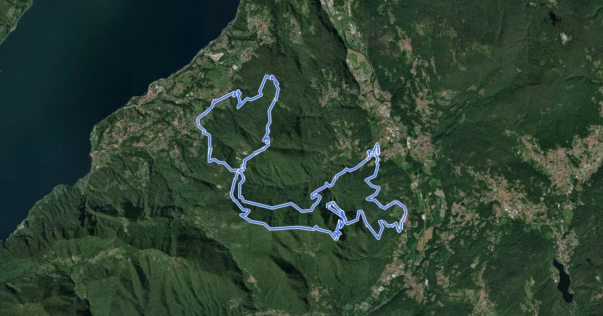 Маршрут Valli del Verbano Trail на спутниковом снимке