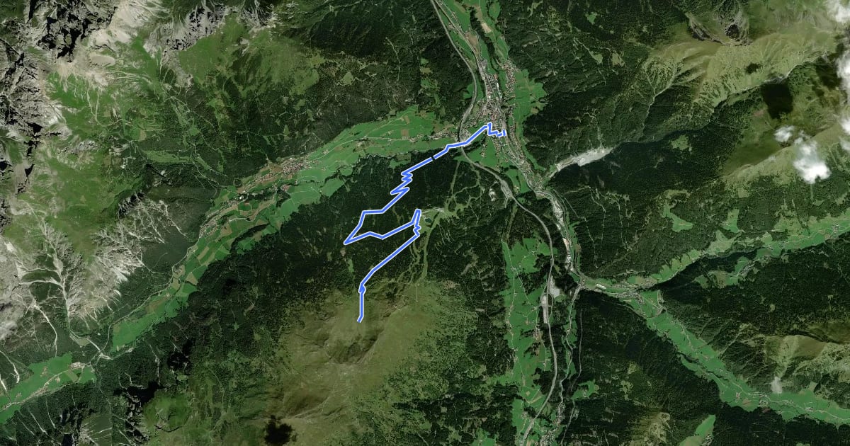 Маршрут Vallmeritzalm на спутниковом снимке
