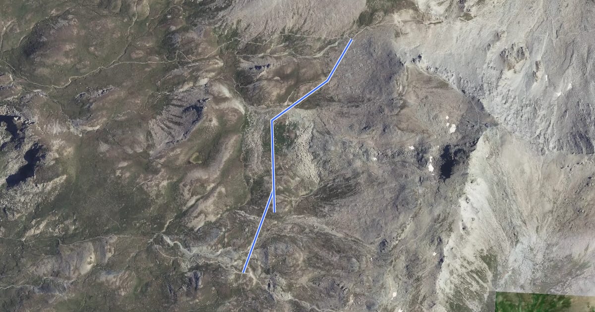 Маршрут Vallon de la Blanche - ? на спутниковом снимке
