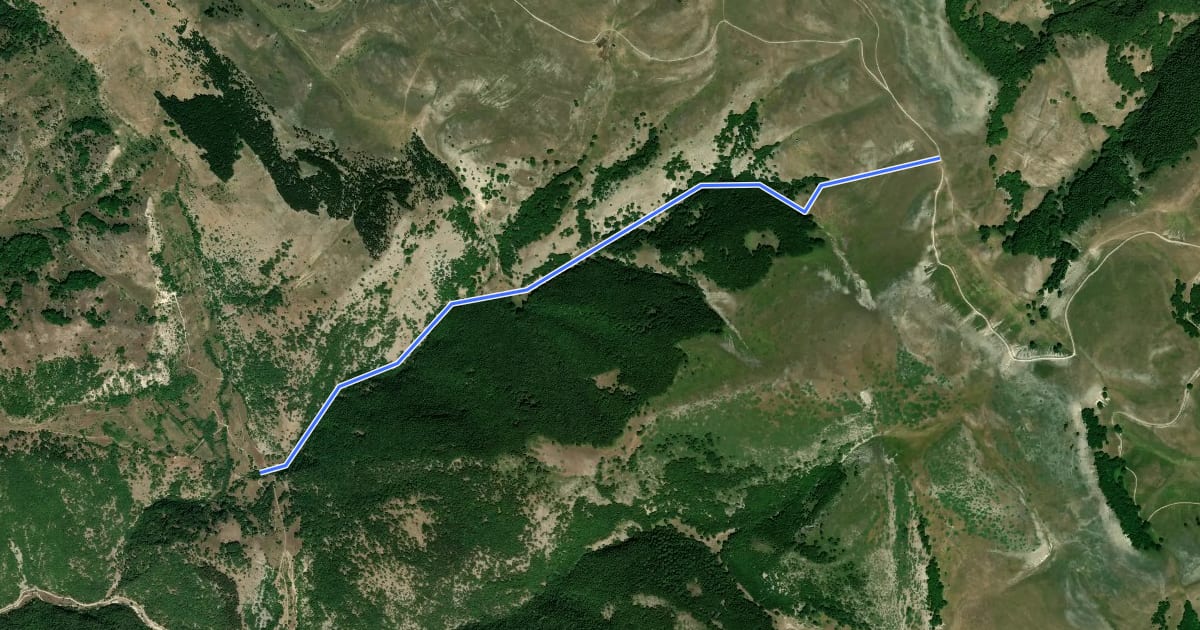 Маршрут Vallone dei Romani на спутниковом снимке