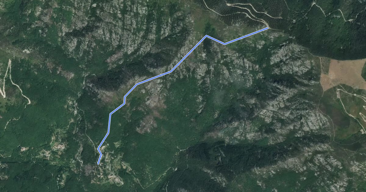 Маршрут Valousset - Col du Merle на спутниковом снимке