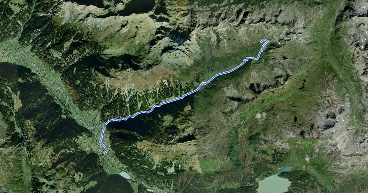 Маршрут Valschaviel Tour на спутниковом снимке