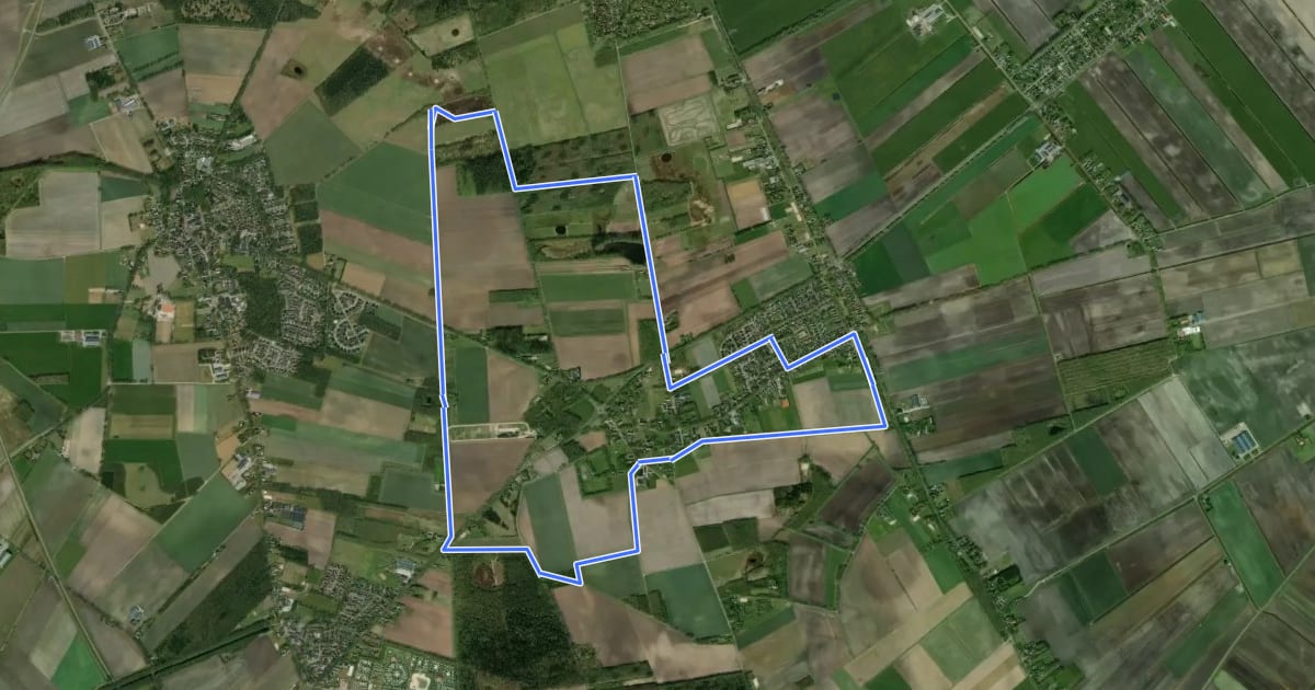 Маршрут Valther Ommetje noord (Noorderveld- Zuiderveld) на спутниковом снимке